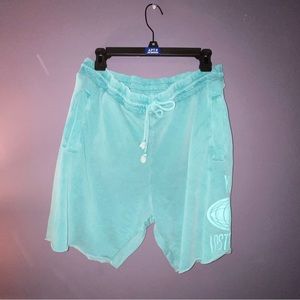 Teal cotton shorts